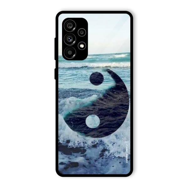 Oceanic Peace Design Glass Back Case for Galaxy A73 5G