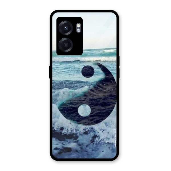 Oceanic Peace Design Glass Back Case for Oppo K10 (5G)