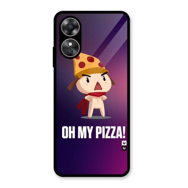 Oh My Pizza Glass Back Case for Oppo A17