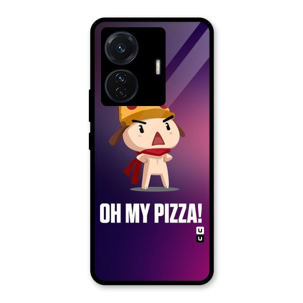 Oh My Pizza Glass Back Case for Vivo T1 Pro