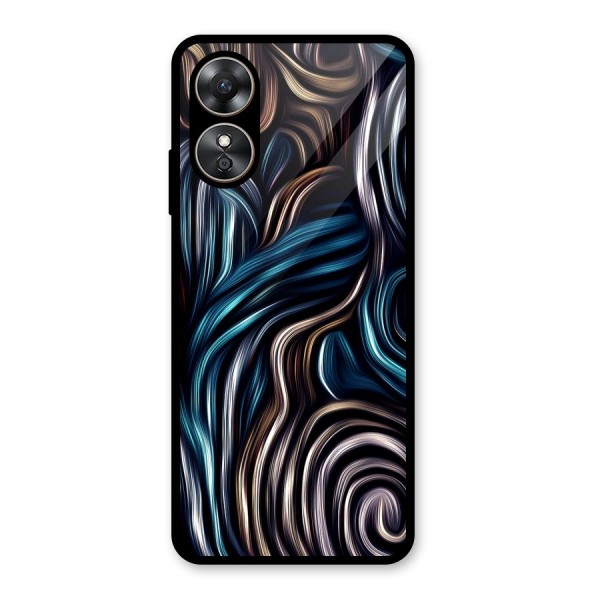 Oil Paint Artwork Glass Back Case for Oppo A17