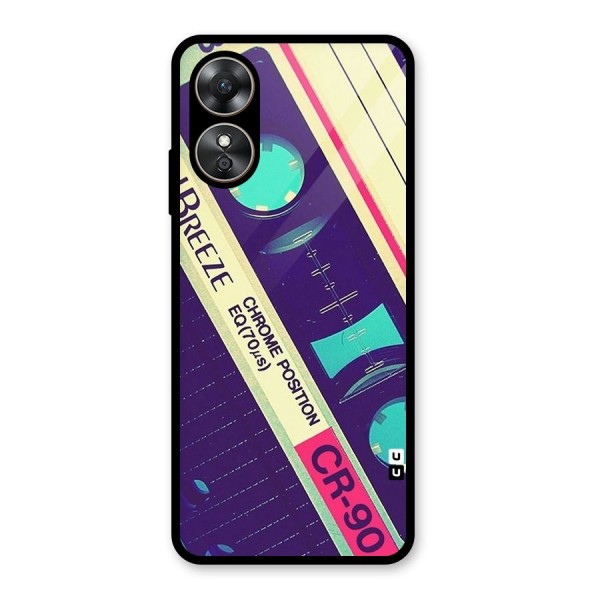 Old Casette Shade Glass Back Case for Oppo A17