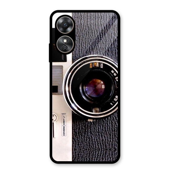 Old School Camera Glass Back Case for Oppo A17