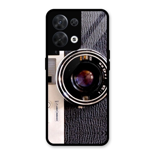 Old School Camera Glass Back Case for Oppo Reno8 5G