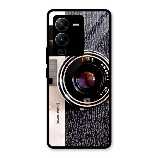 Old School Camera Glass Back Case for Vivo V25 Pro