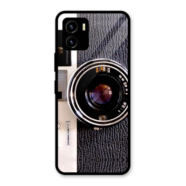 Old School Camera Glass Back Case for Vivo Y15s