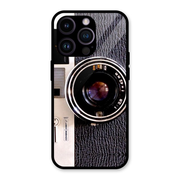 Old School Camera Glass Back Case for iPhone 14 Pro