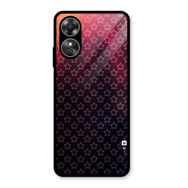 Ombre Stars Glass Back Case for Oppo A17