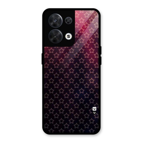 Ombre Stars Glass Back Case for Oppo Reno8 5G