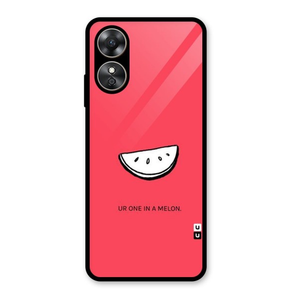 One In Melon Glass Back Case for Oppo A17