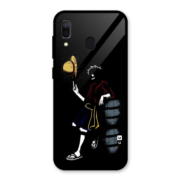 One Piece Luffy Style Glass Back Case for Galaxy A30