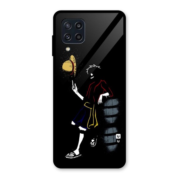 One Piece Luffy Style Glass Back Case for Galaxy M32