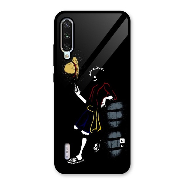 One Piece Luffy Style Glass Back Case for Mi A3