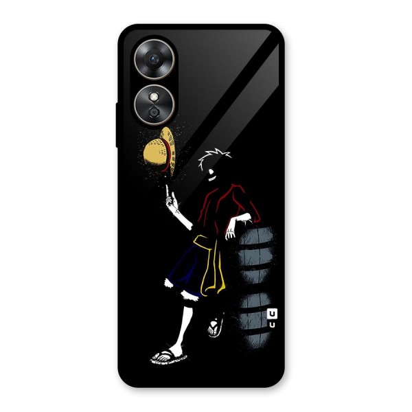 One Piece Luffy Style Glass Back Case for Oppo A17