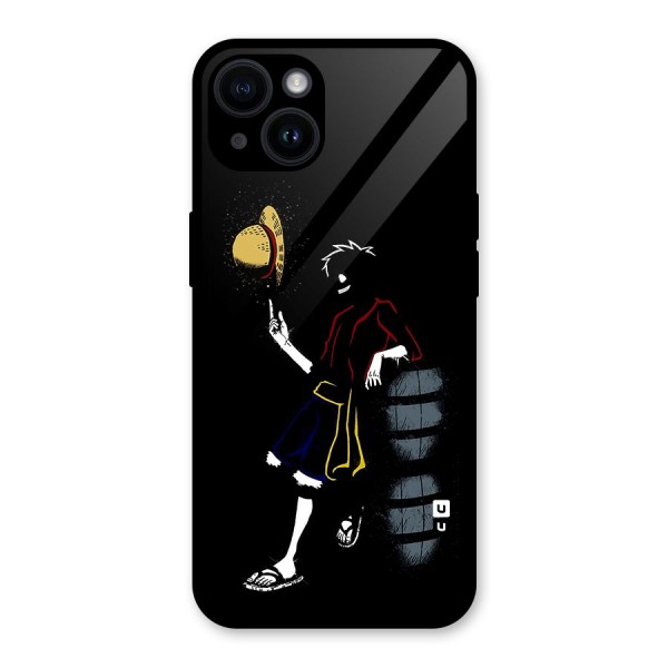 One Piece Luffy Style Glass Back Case for iPhone 14