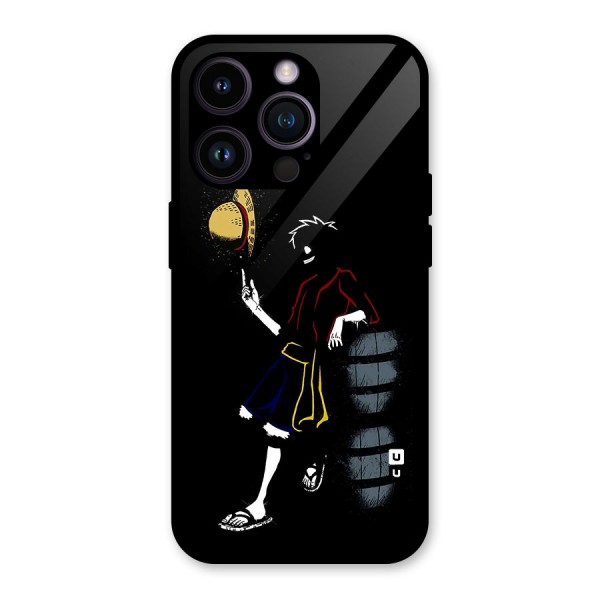 One Piece Luffy Style Glass Back Case for iPhone 14 Pro