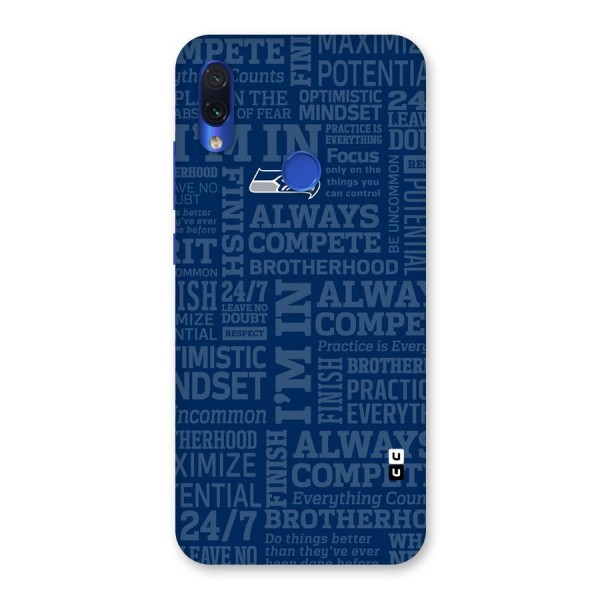 Optimistic Blue Back Case for Redmi Note 7