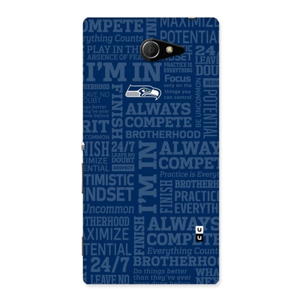 Optimistic Blue Back Case for Sony Xperia M2