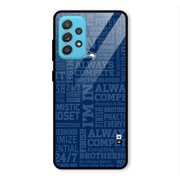 Optimistic Blue Glass Back Case for Galaxy A52s 5G