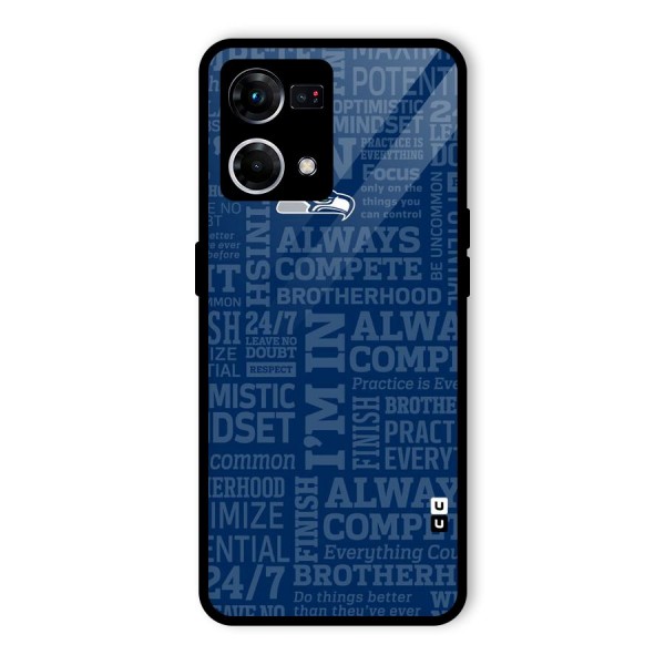 Optimistic Blue Glass Back Case for Oppo F21s Pro 4G