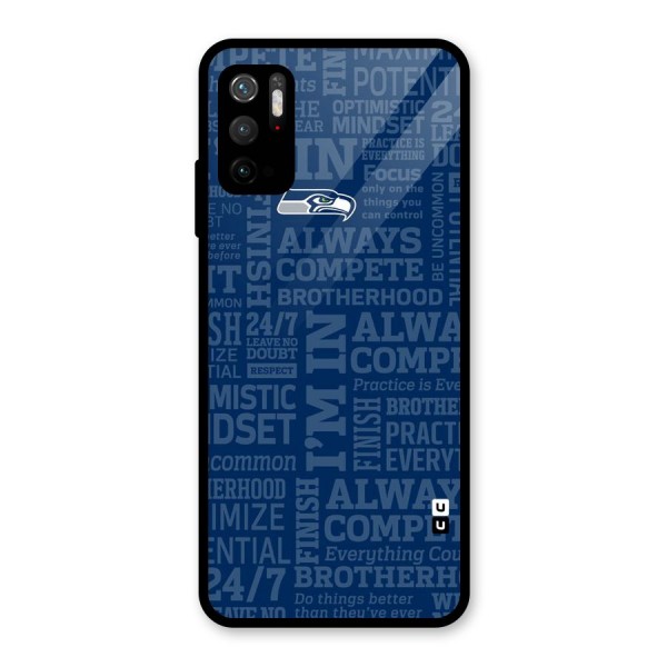 Optimistic Blue Glass Back Case for Poco M3 Pro 5G