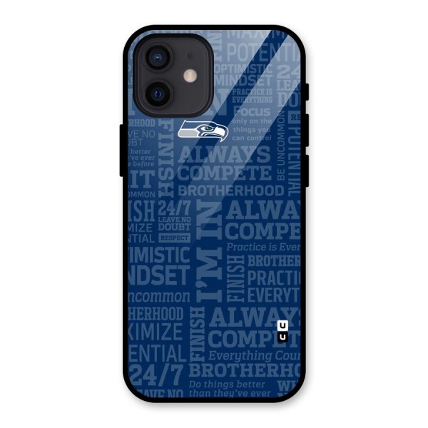 Optimistic Blue Glass Back Case for iPhone 12