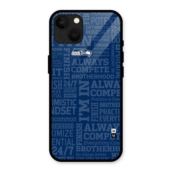 Optimistic Blue Glass Back Case for iPhone 13