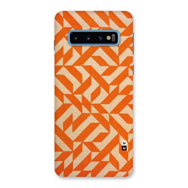 Orange Beige Pattern Back Case for Galaxy S10