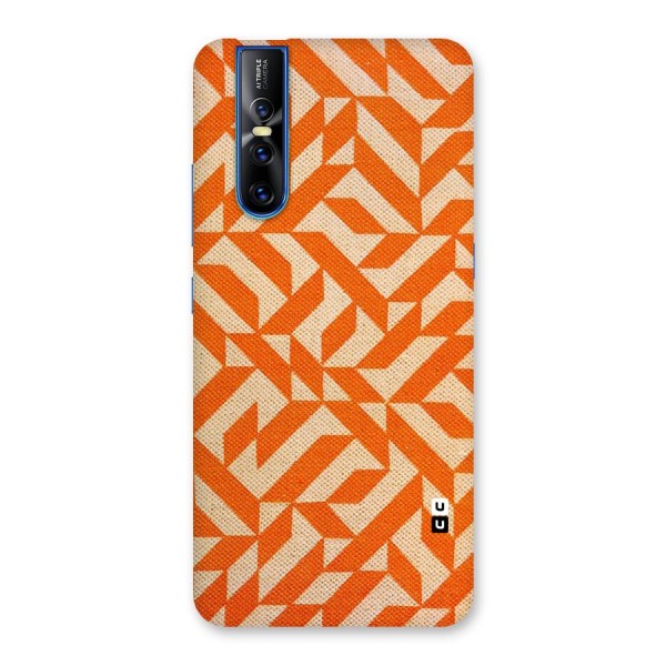 Orange Beige Pattern Back Case for Vivo V15 Pro