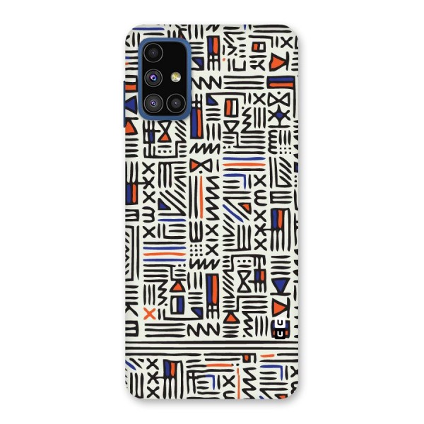 Orange Blue Number Back Case for Galaxy M51