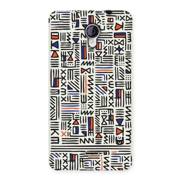 Orange Blue Number Back Case for Micromax Unite 2 A106