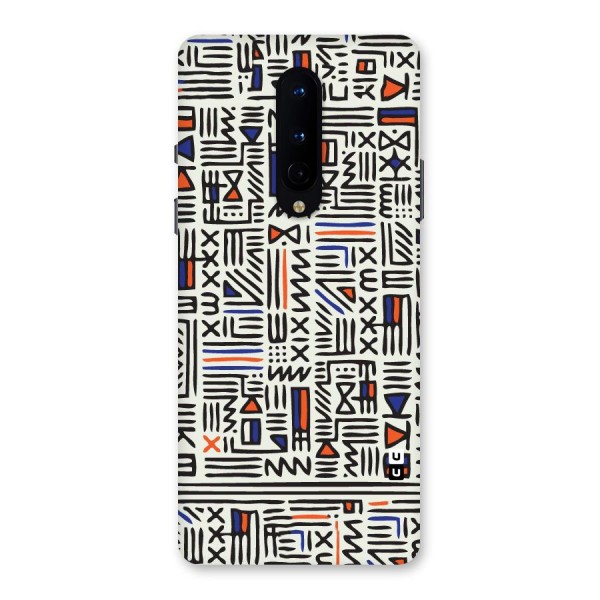 Orange Blue Number Back Case for OnePlus 8