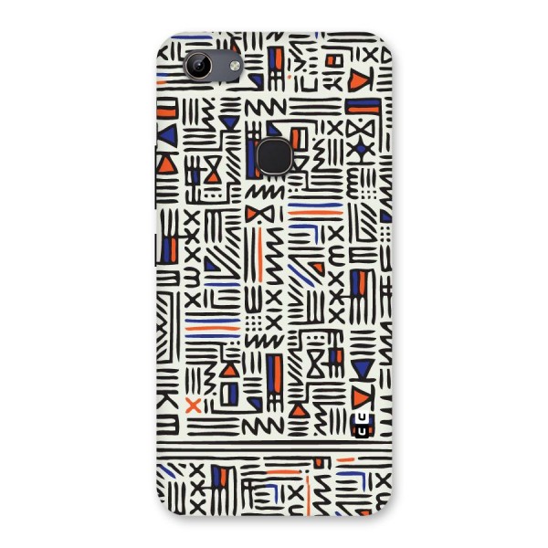 Orange Blue Number Back Case for Vivo Y81