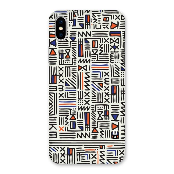 Orange Blue Number Back Case for iPhone X