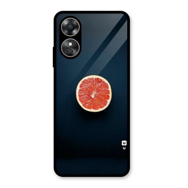 Orange Design Glass Back Case for Oppo A17