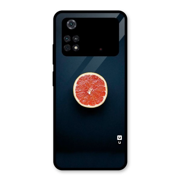 Orange Design Glass Back Case for Poco M4 Pro 4G