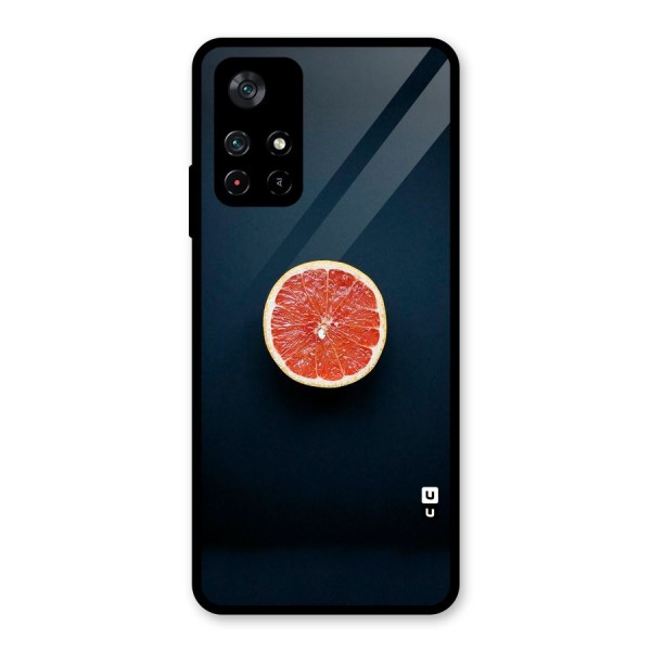 Orange Design Glass Back Case for Poco M4 Pro 5G