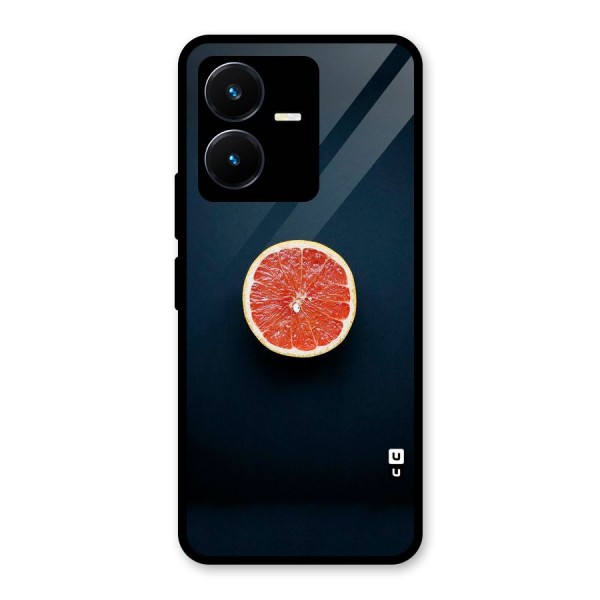 Orange Design Glass Back Case for Vivo Y22