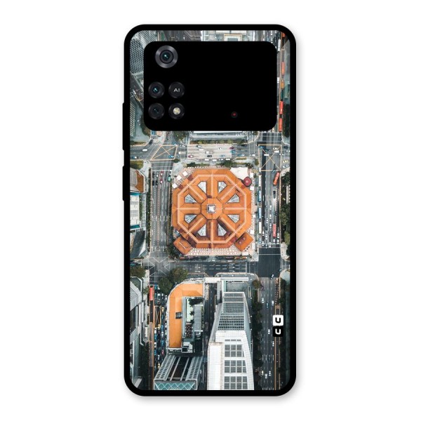 Orange Dome Glass Back Case for Poco M4 Pro 4G