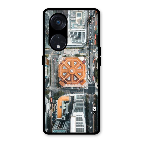 Orange Dome Glass Back Case for Reno8 T 5G