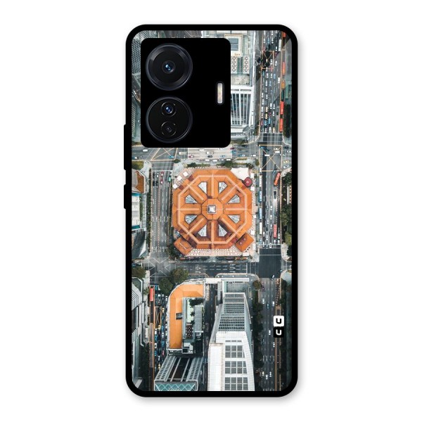 Orange Dome Glass Back Case for Vivo T1 Pro