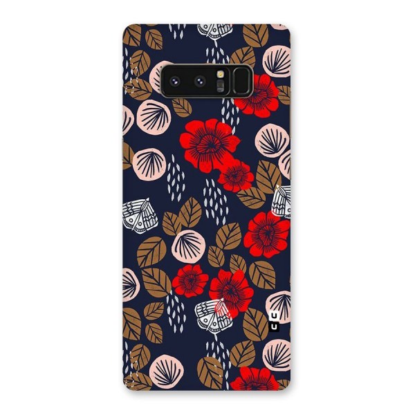 Orange Flora Back Case for Galaxy Note 8