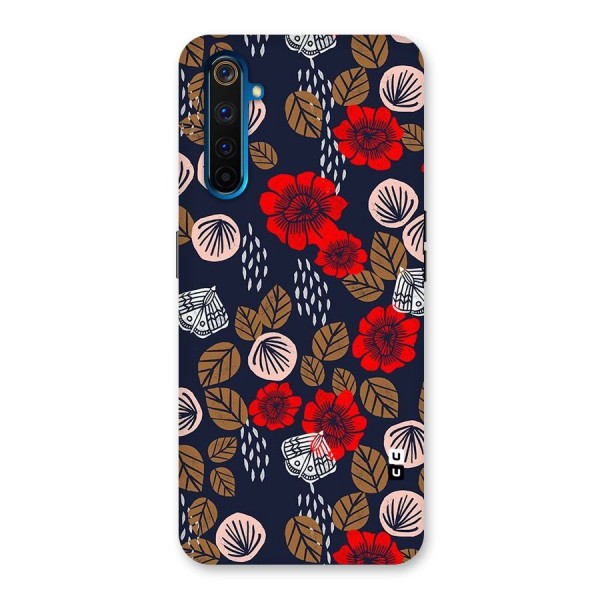 Orange Flora Back Case for Realme 6 Pro