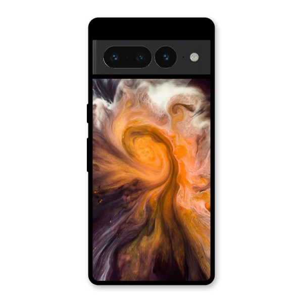 Orange Fusion Glass Back Case for Google Pixel 7 Pro