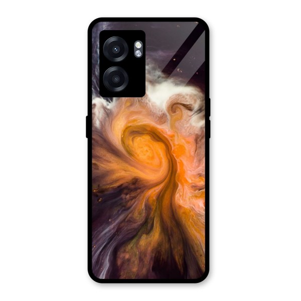 Orange Fusion Glass Back Case for Oppo K10 (5G)