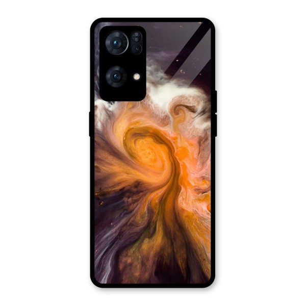 Orange Fusion Glass Back Case for Oppo Reno7 Pro 5G