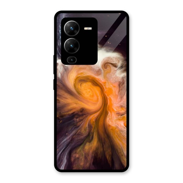 Orange Fusion Glass Back Case for Vivo V25 Pro