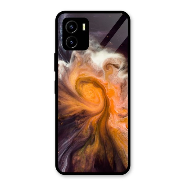 Orange Fusion Glass Back Case for Vivo Y15s