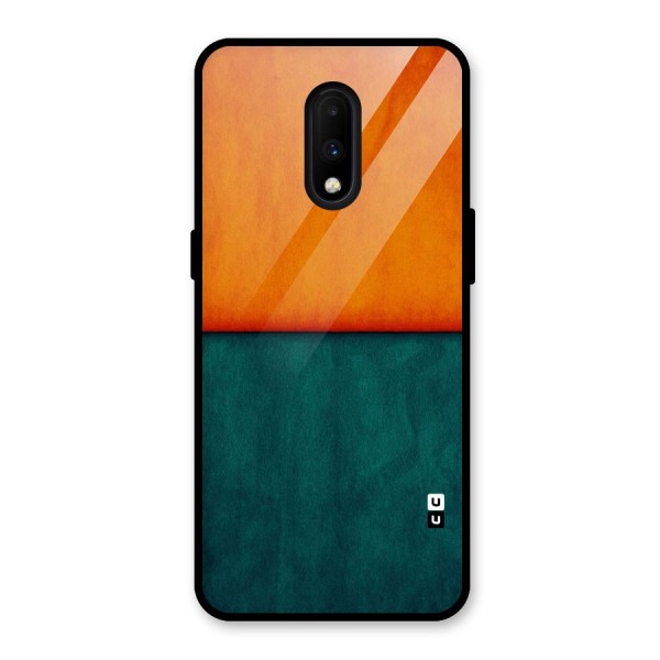 Orange Green Shade Glass Back Case for OnePlus 7