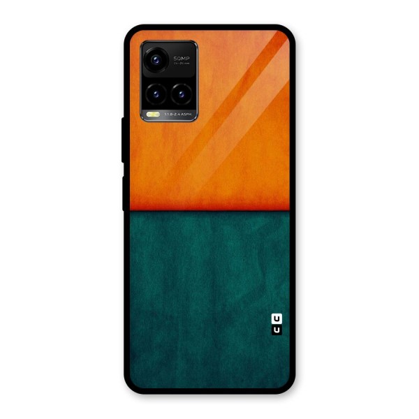 Orange Green Shade Glass Back Case for Vivo Y21 2021